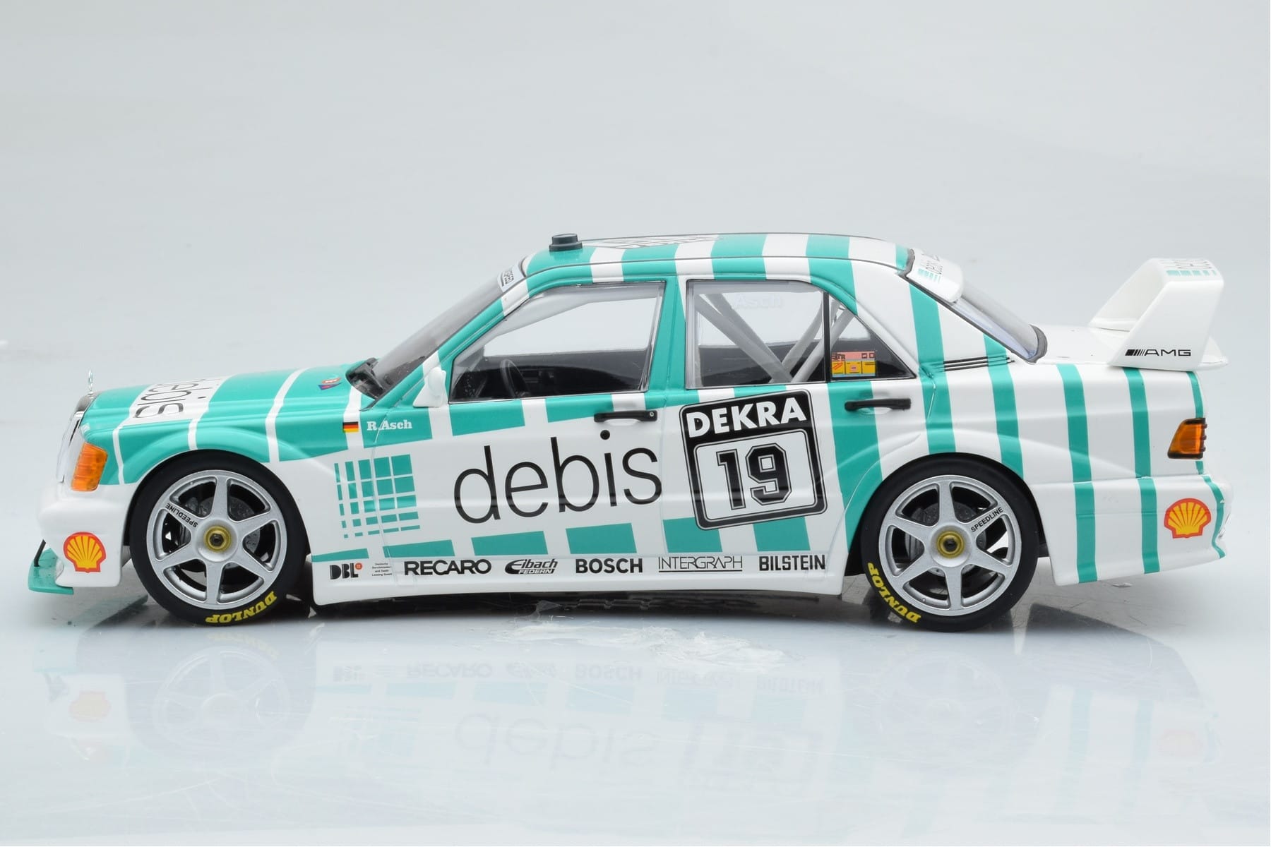 Mercedes 190E 2.5-16 W201 EVO 2 Debis #19 R. Asch Team Zackspeed DTM 1991 Minichamps 1:18 155913619 Diecast - image 3 of 6