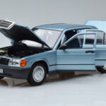 Mercedes 190E W201 Light Blue Norev 1:18 183828 Diecast - image 2 of 7