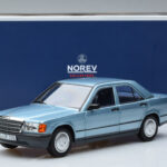 Mercedes 190E W201 Light Blue Norev 1:18 183828 Diecast - image 7 of 7