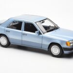 Mercedes 230E W124 Light Blue Metallic Norev 1:18 183945 Diecast - image 6 of 8
