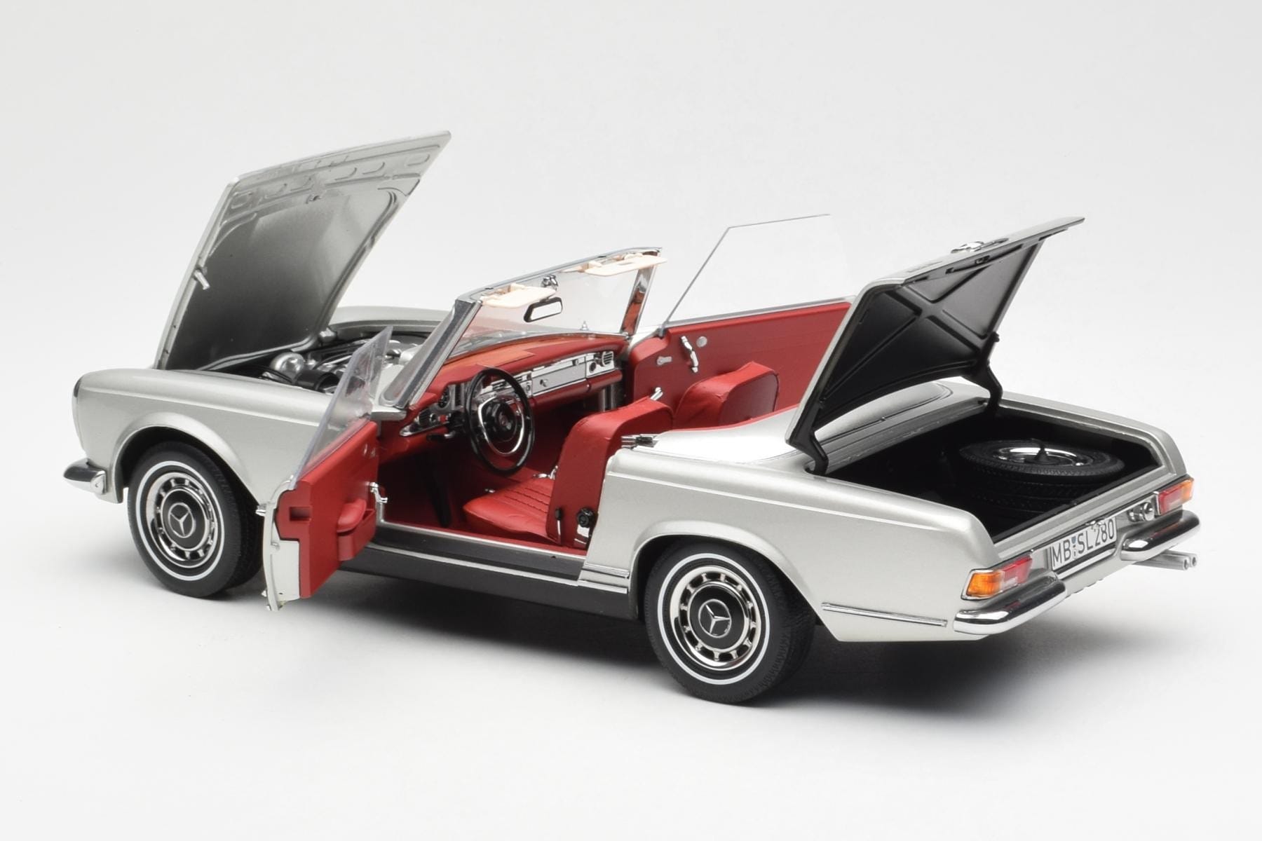 Mercedes 280 SL W113 Pagoda Silver Schuco 1:18 450035000 Diecast - image 5 of 8