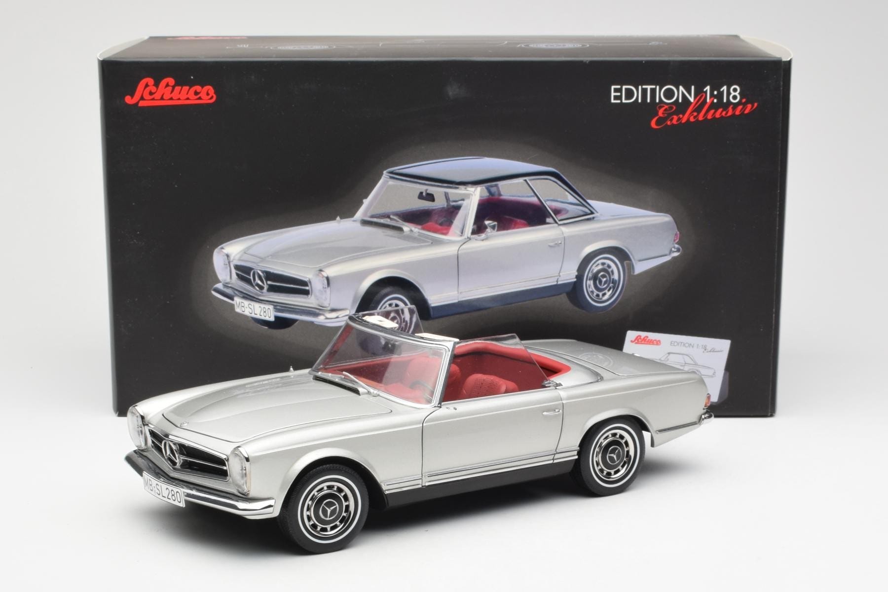 Mercedes 280 SL W113 Pagoda Silver Schuco 1:18 450035000 Diecast - image 8 of 8