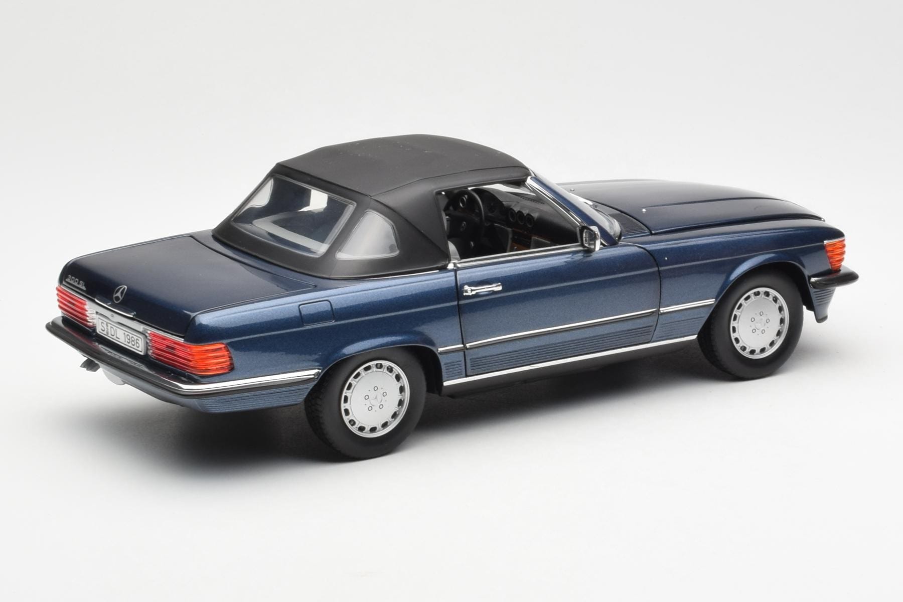 Mercedes 300 SL R107 Nautical Blue Norev 1:18 183466 Diecast - image 3 of 8