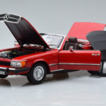 Mercedes 450 SL R107 US Version Red Norev 1:18 183729 Diecast - image 2 of 8