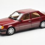 Mercedes 500E W124 Red Metallic Dealer Edition Norev 1:18 B66040699 Diecast