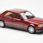 Mercedes 500E W124 Red Metallic Dealer Edition Norev 1:18 B66040699 Diecast - image 6 of 8