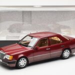 Mercedes 500E W124 Red Metallic Dealer Edition Norev 1:18 B66040699 Diecast - image 8 of 8