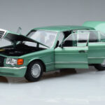 Mercedes 560 SEL W126 Light Green Norev 1:18 183469 Diecast - image 2 of 7
