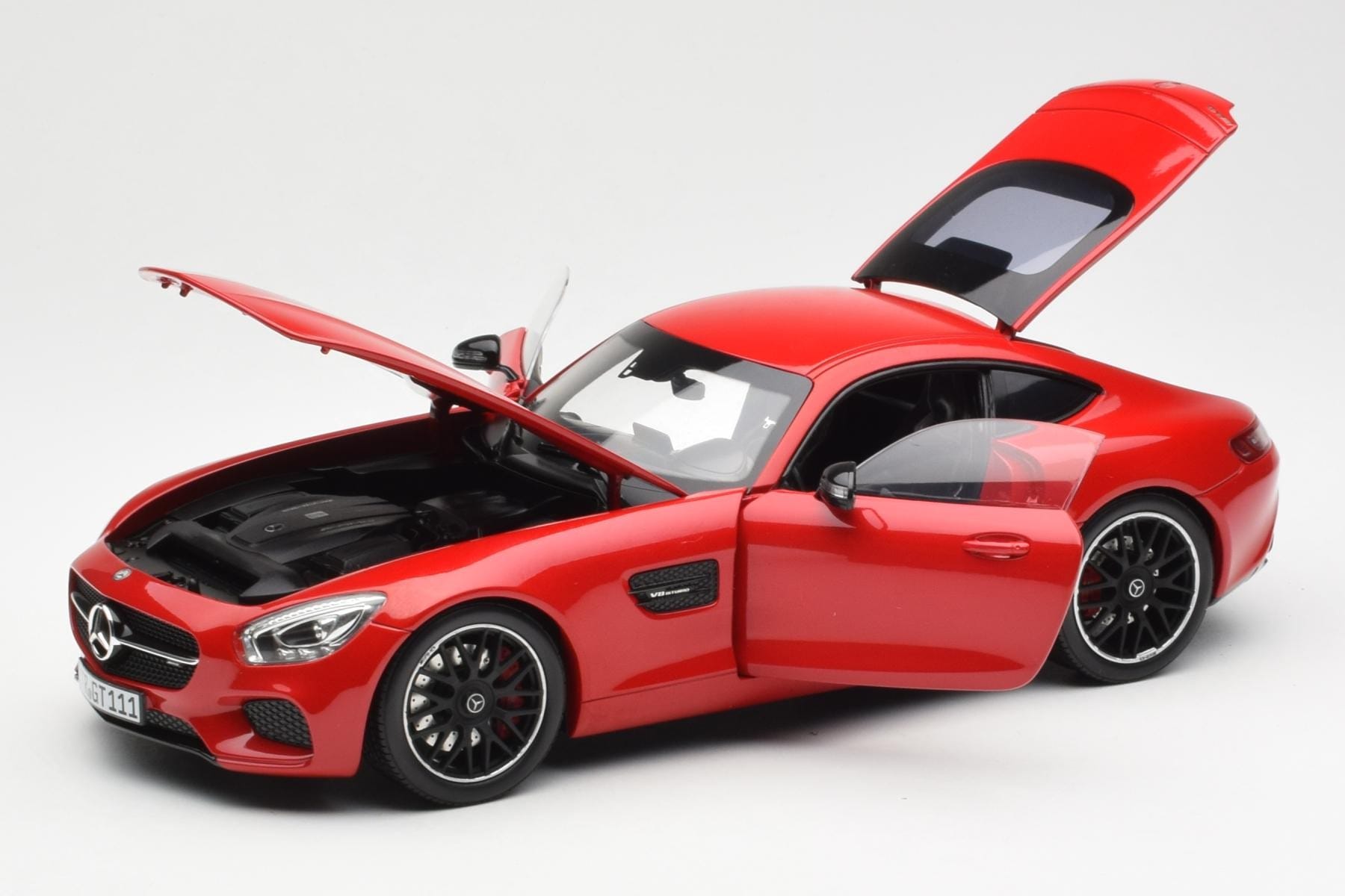 Mercedes AMG GT C190 Red Norev 1:18 183496 Diecast - image 2 of 8
