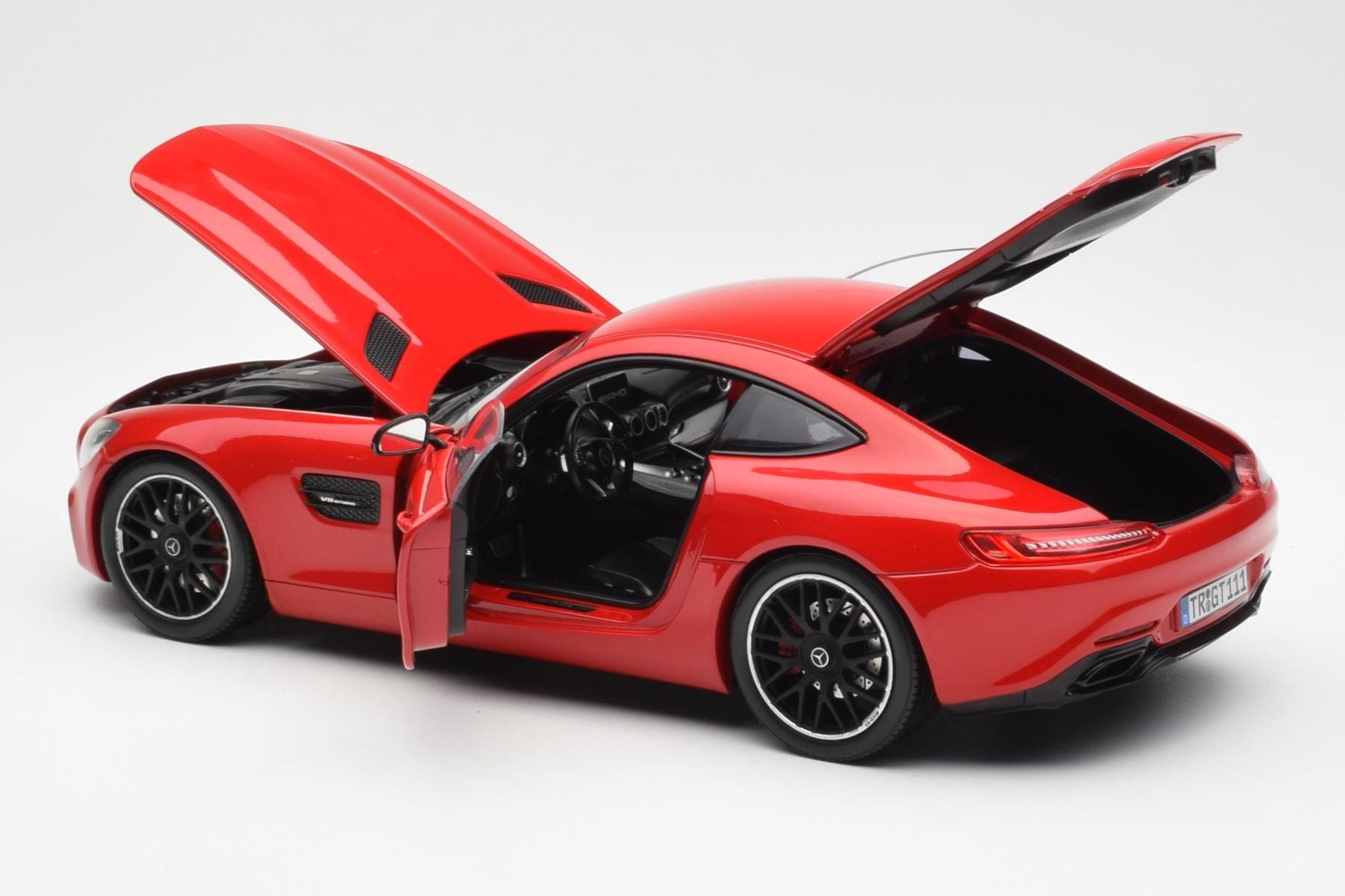 Mercedes AMG GT C190 Red Norev 1:18 183496 Diecast - image 5 of 8