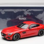 Mercedes AMG GT C190 Red Norev 1:18 183496 Diecast - image 8 of 8