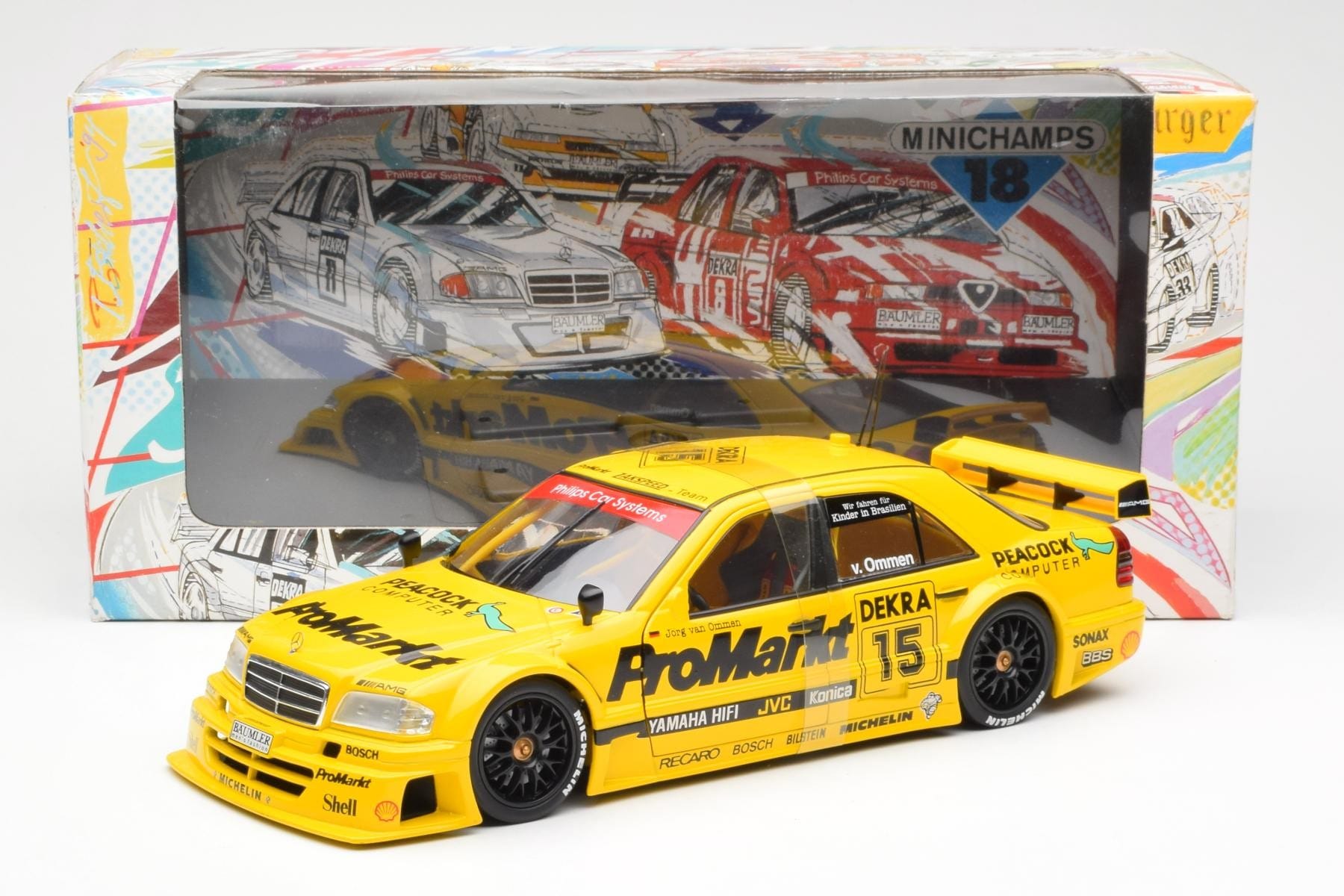 Mercedes C-Class W202 #15 Ommen DTM 1994 UT Models 1:18 180943315 Diecast - image 6 of 6