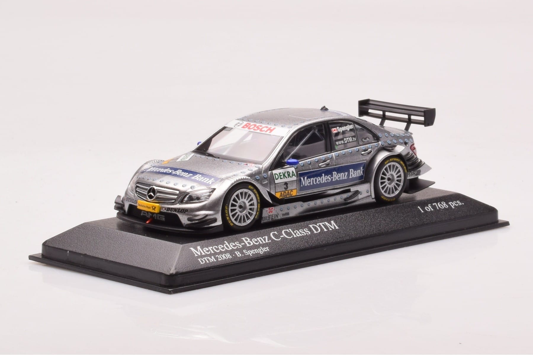 Mercedes C-Class W204 DTM Team AMG Mercedes #3 B. Spengler DTM 2008 Minichamps 1:43 400083803 Diecast - image 2 of 4
