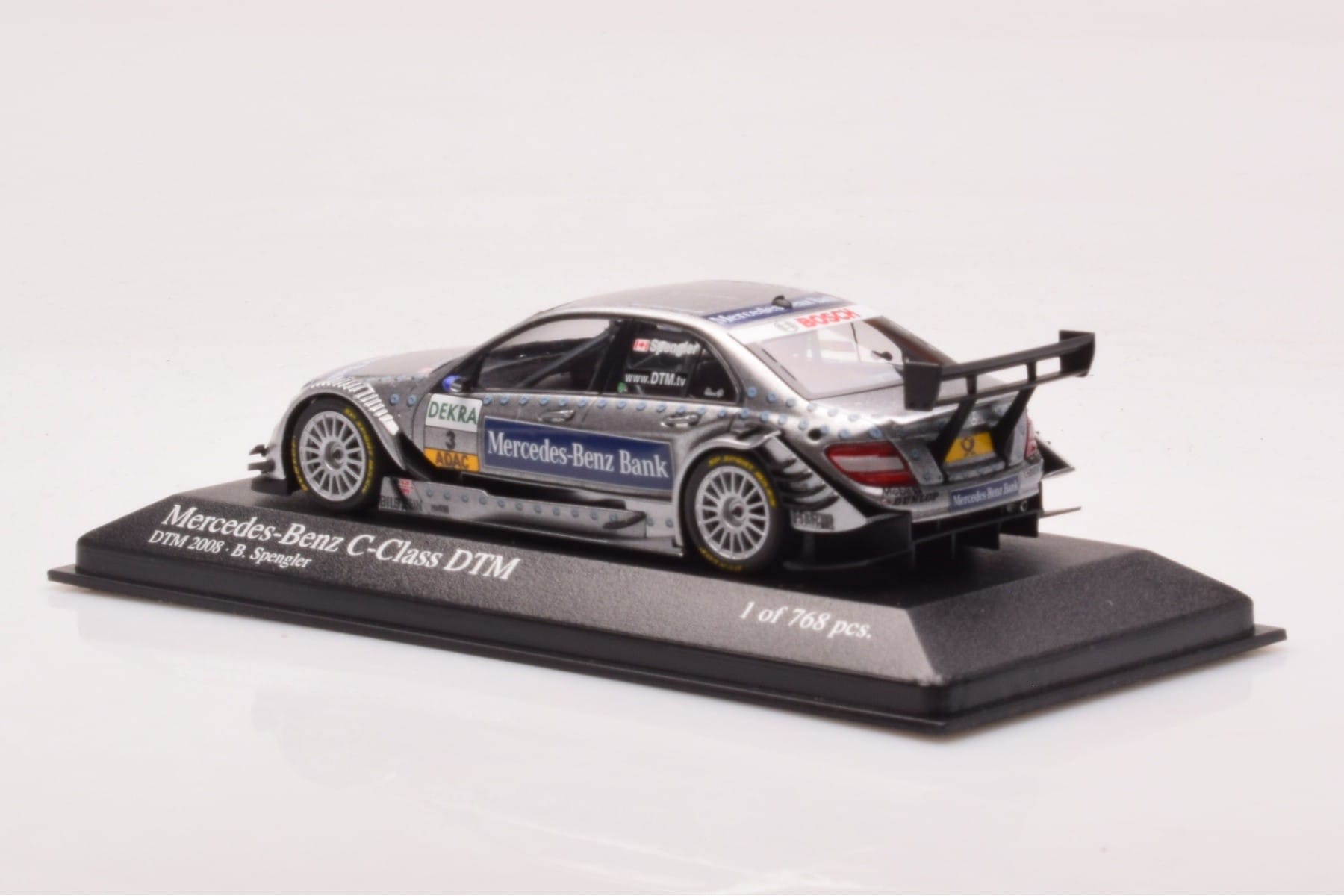 Mercedes C-Class W204 DTM Team AMG Mercedes #3 B. Spengler DTM 2008 Minichamps 1:43 400083803 Diecast - image 3 of 4