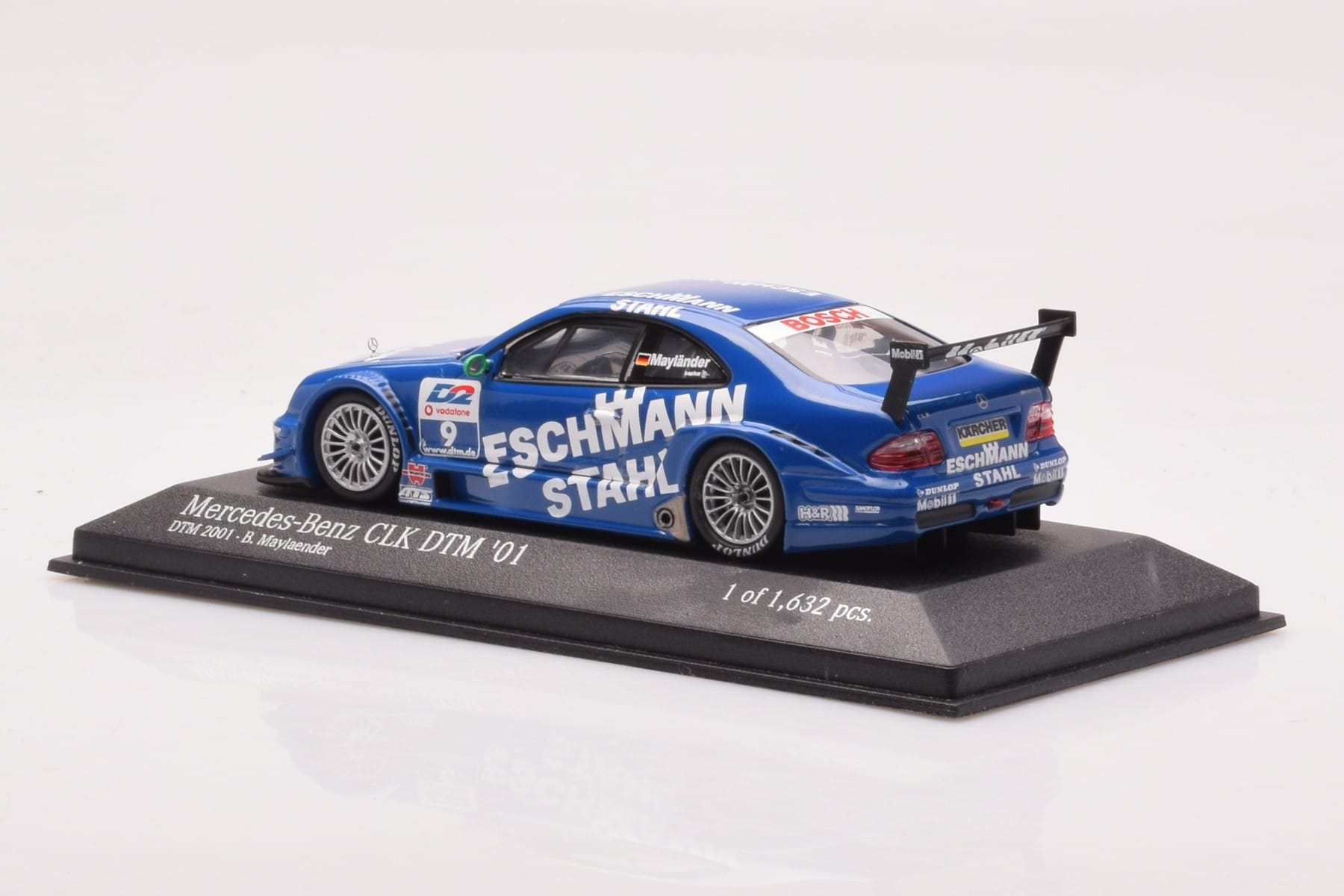 Mercedes CLK DTM Team Manthey #9 B. Maylander DTM 2001 Minichamps 1:43 400013109 Diecast - image 3 of 4