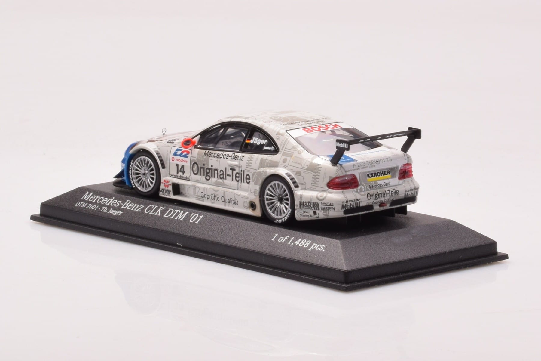 Mercedes CLK DTM Team Persson #14 Jaeger DTM 2001 Minichamps 1:43 400013714 Diecast - image 3 of 4