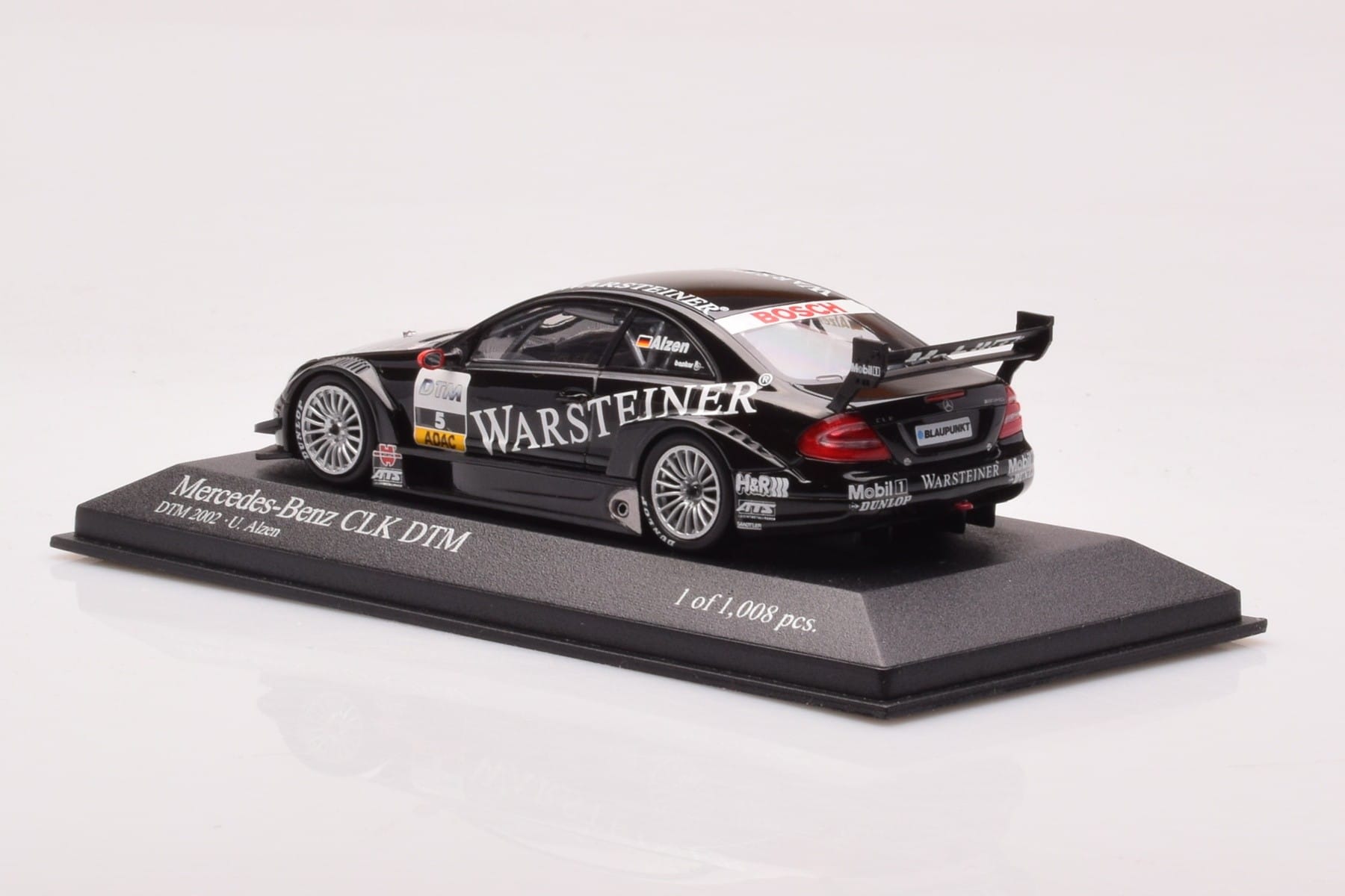Mercedes CLK DTM Team Warsteiner AMG #5 U. Alzen DTM 2002 Minichamps 1:43 400023025 Diecast - image 3 of 4
