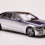 Mercedes Maybach S680 W223 Nautical Blue Cirrus Silver Almost Real 1:18 820125 Diecast - image 6 of 8