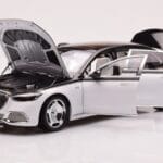 Mercedes Maybach S680 W223 Obsidian Black Diamond White Almost Real 1:18 820121 Diecast - image 2 of 7