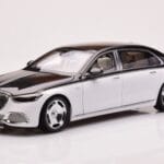 Mercedes Maybach S680 W223 Obsidian Black Diamond White Almost Real 1:18 820121 Diecast
