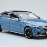 Mercedes S-Class W223 Vintage Blue Norev 1:18 B66960828 Diecast - image 5 of 7