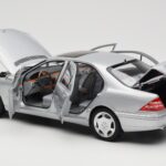 Mercedes S600 W220 Silver Metallic Norev 1:18 183810 Diecast - image 5 of 8