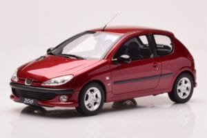 Peugeot 206 S16 Red Otto 1:18 OT1039 Resin
