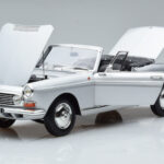 Peugeot 404 Cabriolet Silver Norev 1:18 184835 Diecast - image 2 of 8