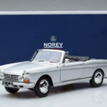 Peugeot 404 Cabriolet Silver Norev 1:18 184835 Diecast - image 8 of 8