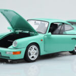 Porsche 911 964 Carrera 2 Mint Green Norev 1:18 187327 Diecast - image 2 of 8