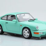 Porsche 911 964 Carrera 2 Mint Green Norev 1:18 187327 Diecast - image 6 of 8