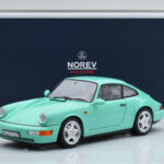 Porsche 911 964 Carrera 2 Mint Green Norev 1:18 187327 Diecast - image 8 of 8
