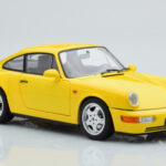Porsche 911 964 Carrera 2 Yellow Norev 1:18 187328 Diecast - image 6 of 8
