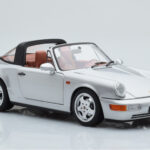 Porsche 911 964 Carrera 4 Targa Polar Silver Norev 1:18 187342 Diecast - image 7 of 9