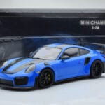 Porsche 911 GT2 RS 991.2 Weissach Package Blue Black Magnesium Wheels Minichamps 1:18 153068316 Diecast - image 6 of 6