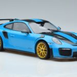 Porsche 911 991.2 GT3 RS Weissach Package Miami Blue Gold Wheels Minichamps 1:18 153068310 Diecast - image 4 of 6