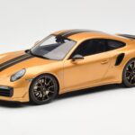 Porsche 911 991.2 Turbo S Exclusive Gold GT Spirit 1:18 GT444 Resin