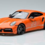 Porsche 911 992 Turbo S China 20th Anniversary Orange Minichamps 1:18 155069171 Diecast