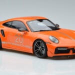 Porsche 911 992 Turbo S China 20th Anniversary Orange Minichamps 1:18 155069171 Diecast - image 4 of 6