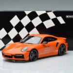 Porsche 911 992 Turbo S China 20th Anniversary Orange Minichamps 1:18 155069171 Diecast - image 6 of 6