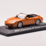 Porsche 911 997 Carrera 4 Cabriolet Orange Metallic Minichamps 1:43 WAP02001618 Diecast - image 2 of 4