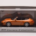 Porsche 911 997 Carrera 4 Cabriolet Orange Metallic Minichamps 1:43 WAP02001618 Diecast - image 4 of 4