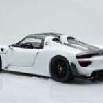 Porsche 918 Spyder Weissach Package White With Black Wheels Minichamps 1:18 113062443 Diecast - image 8 of 9