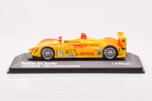 Porsche RS Spyder LMP2 #7 R. Dumas / T. Bernhard / E. Collard Sebring 12 Hours Winners 2008 Minichamps 1:43 400086807 Diecast