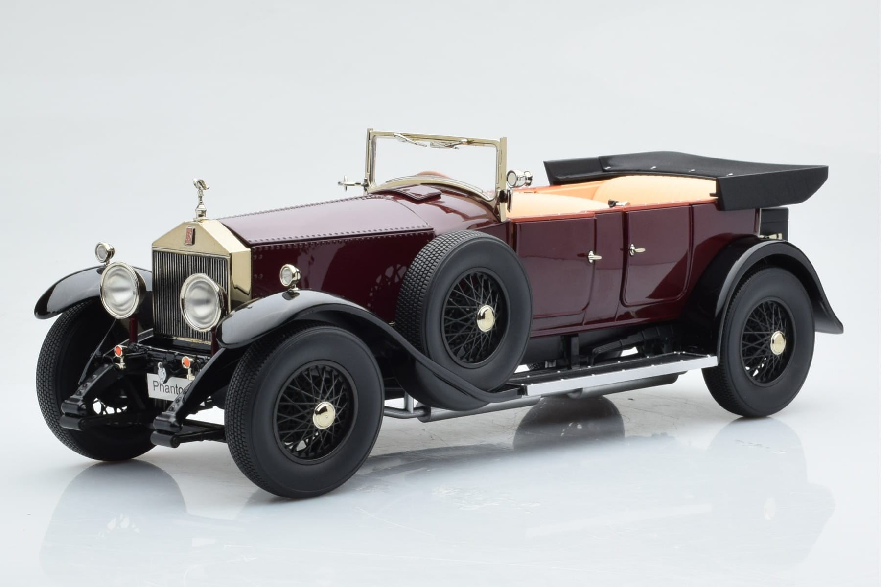 Rolls-Royce Phantom I Cabriolet Burgundy Red Kyosho 1:18 08931R Diecast - image 2 of 10