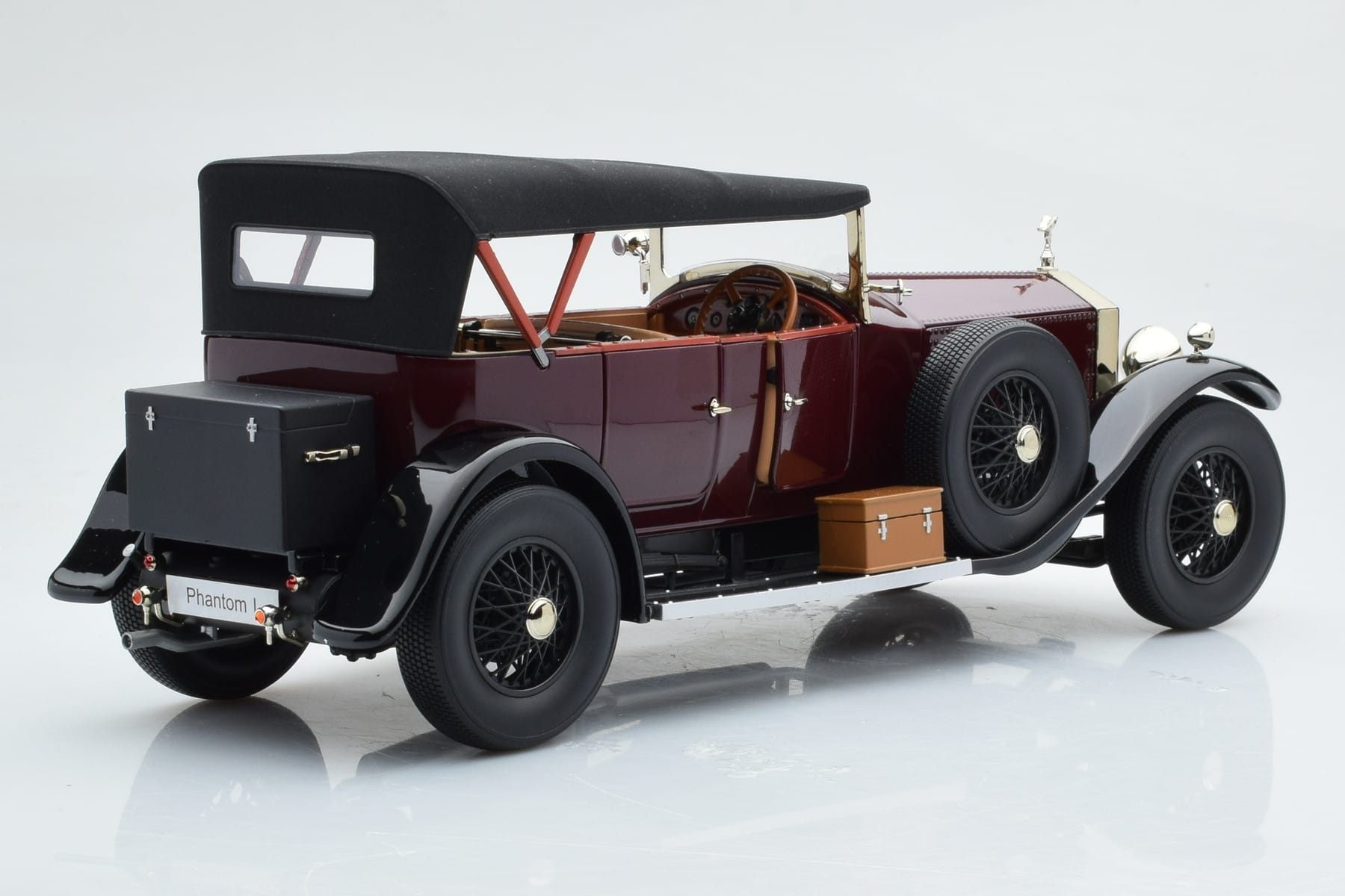 Rolls-Royce Phantom I Cabriolet Burgundy Red Kyosho 1:18 08931R Diecast - image 3 of 10