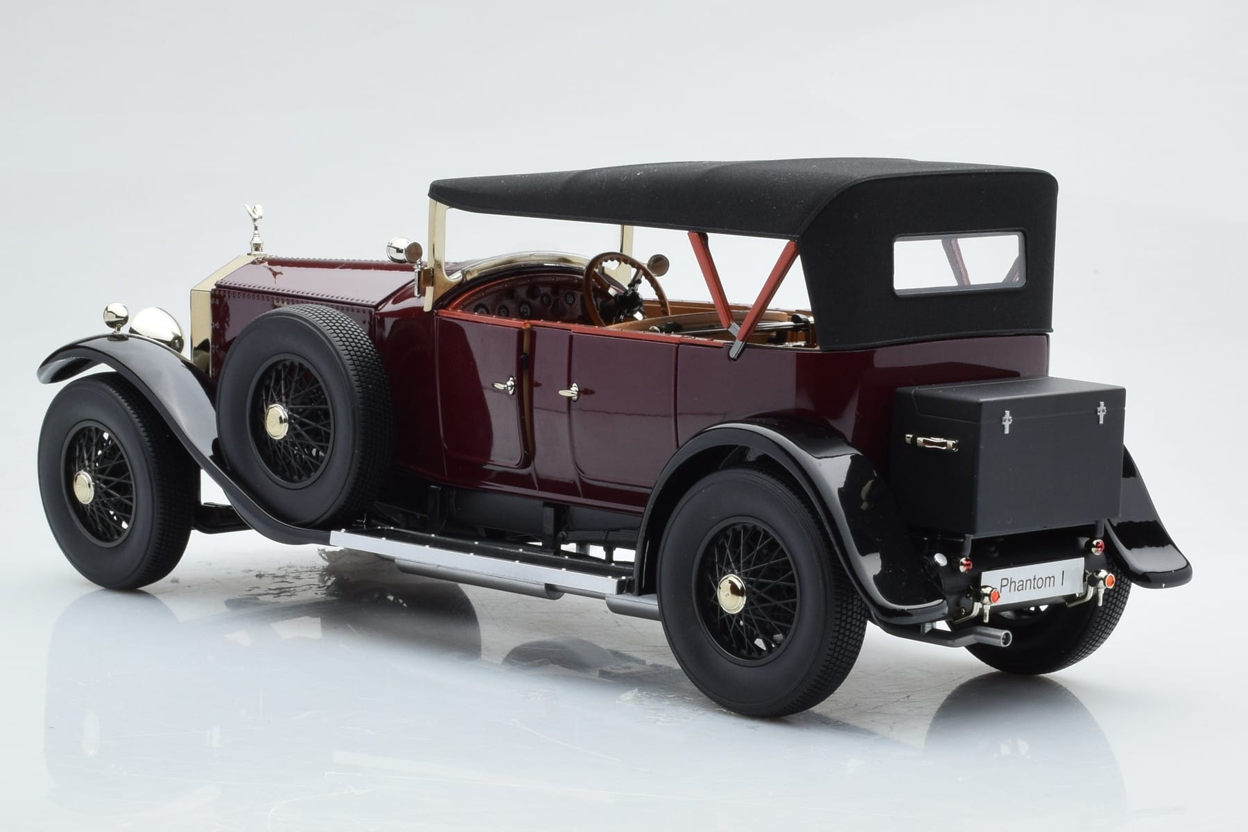 Rolls-Royce Phantom I Cabriolet Burgundy Red Kyosho 1:18 08931R Diecast - image 6 of 10