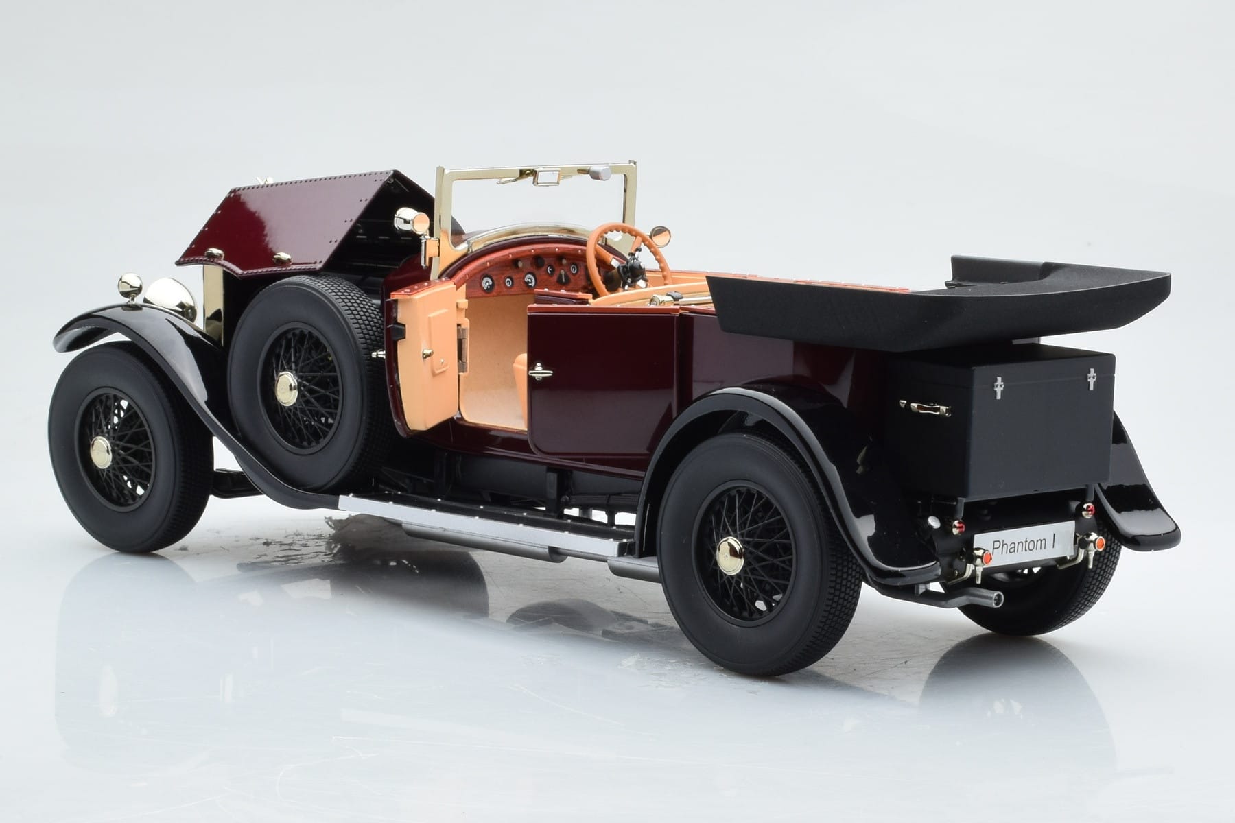 Rolls-Royce Phantom I Cabriolet Burgundy Red Kyosho 1:18 08931R Diecast - image 7 of 10