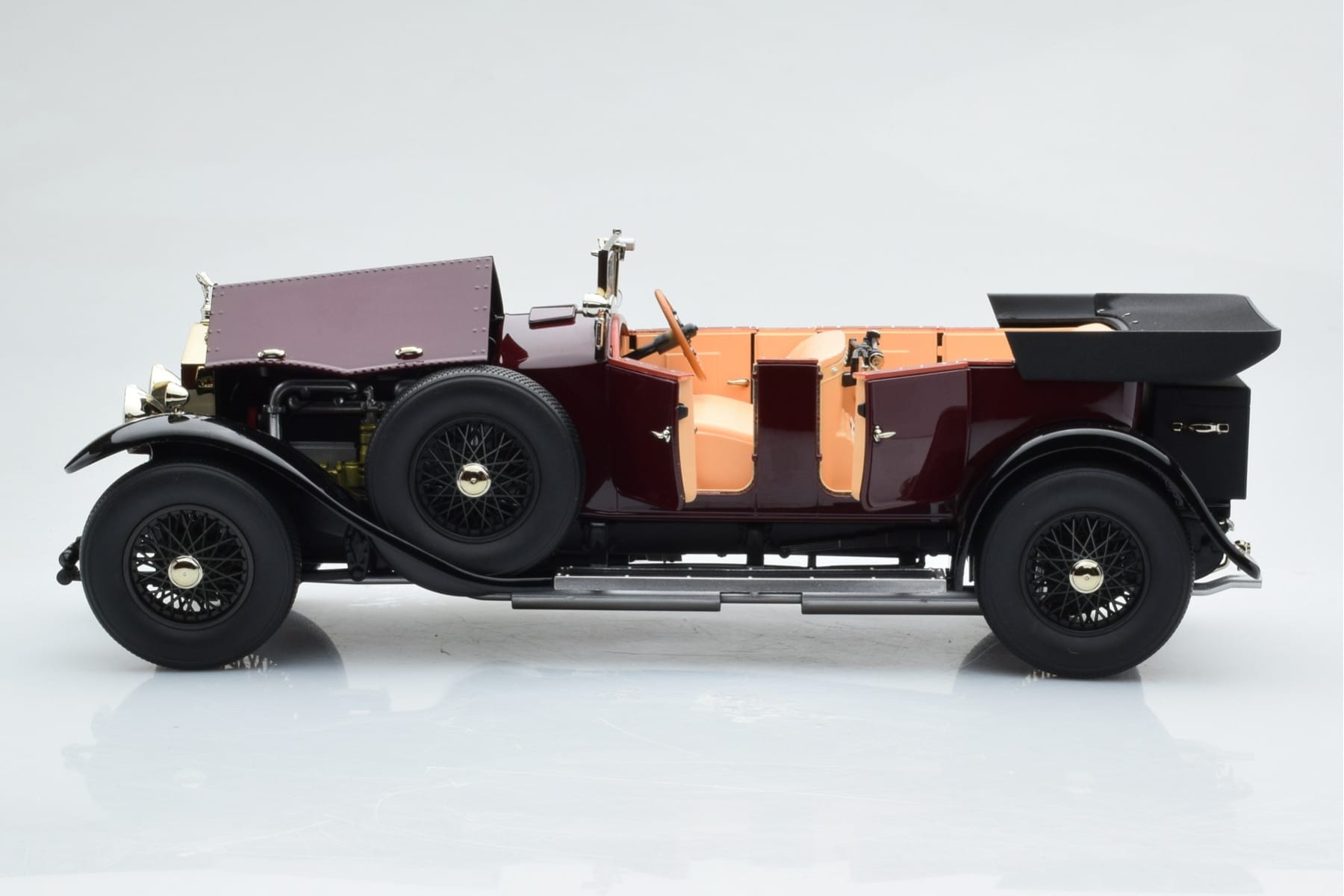 Rolls-Royce Phantom I Cabriolet Burgundy Red Kyosho 1:18 08931R Diecast - image 8 of 10