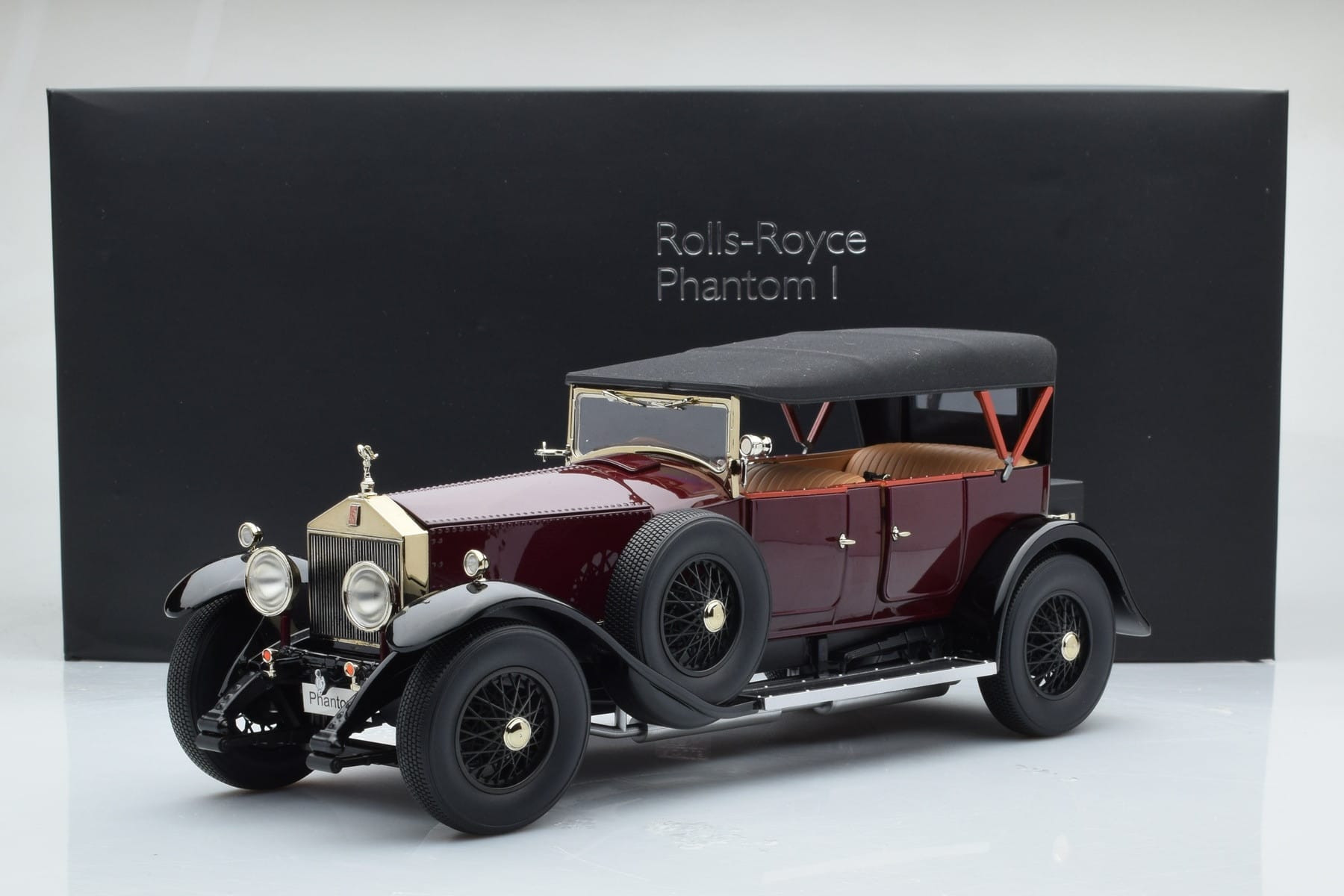 Rolls-Royce Phantom I Cabriolet Burgundy Red Kyosho 1:18 08931R Diecast - image 10 of 10